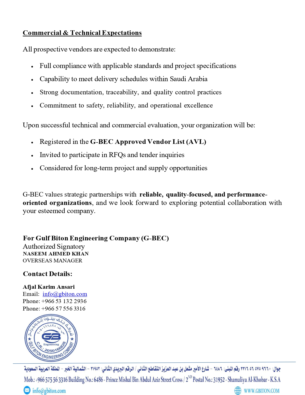 Vendor Letter Page 3